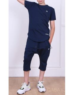 Ensemble Nautik Kid - Bleu Nuit - Sarouel + T-Shirt de 3 à 16 ans - Qaba'il