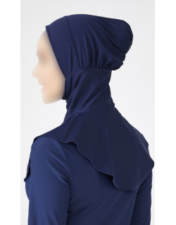 Hijab Multisport - Bonnet Intégré - Bleu - Plage et Sport