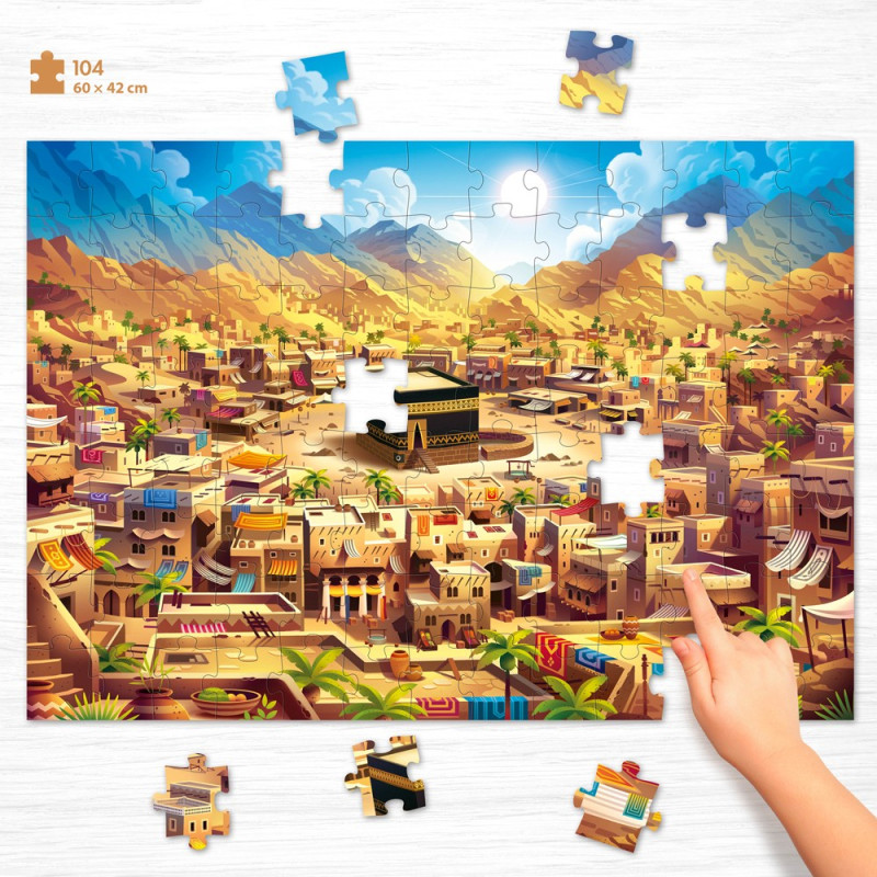 Big Makkah - Puzzle 104 Pces - 60 x 42 cm - Educatfal + 3ans