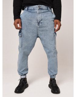 Sarouel Jean Cargo Bleu Neige Clair N3 - Na3im - NIII : Para Jean - New 2021