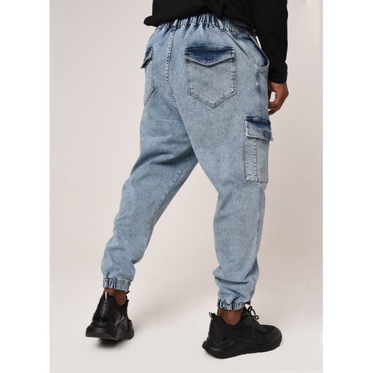 Sarouel Jean Cargo Bleu Neige Clair N3 - Na3im - NIII : Para Jean - New 2021