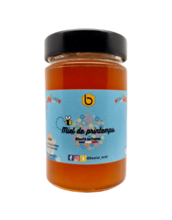 Miel et Curcuma et Mandarine Rouge - Miel 100% Naturel de France - 240 gr - Beelal