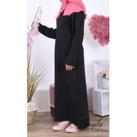 Abaya Fille Microfibre Enfant - Noir - Jamila