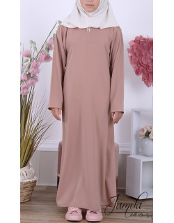 Abaya Fille Microfibre Enfant - Taupe - Jamila