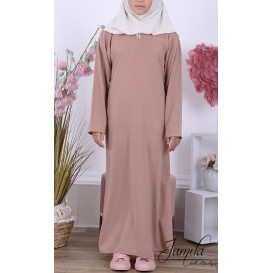 Abaya Fille Microfibre Enfant - Taupe - Jamila