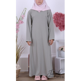 Abaya Fille Microfibre Enfant - Kaki Clair - Jamila