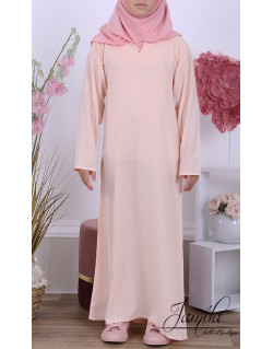 Abaya Fille Microfibre Enfant - Pêche - Jamila