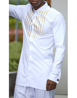 Chemise Longue Fall - Blanc - Qaba'il 