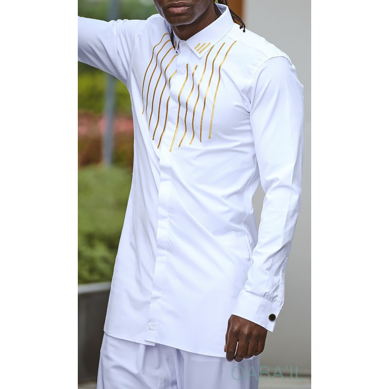 Chemise Longue Fall - Blanc - Qaba'il