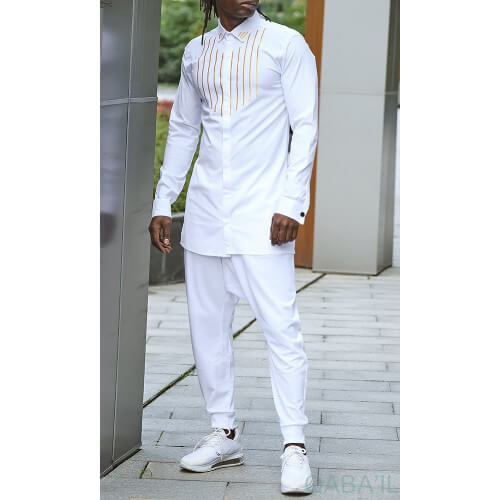 Chemise Longue Fall - Blanc - Qaba'il