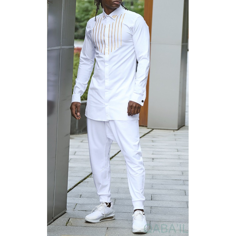 Chemise Longue Fall - Blanc - Qaba'il 