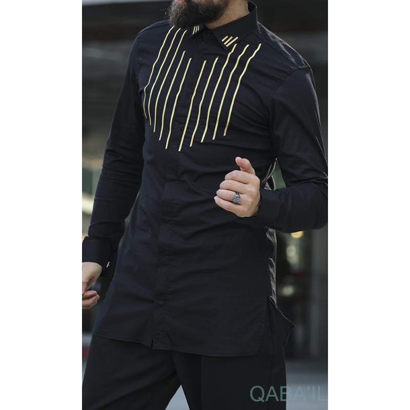 Chemise Longue Fall - Noir - Qaba'il 