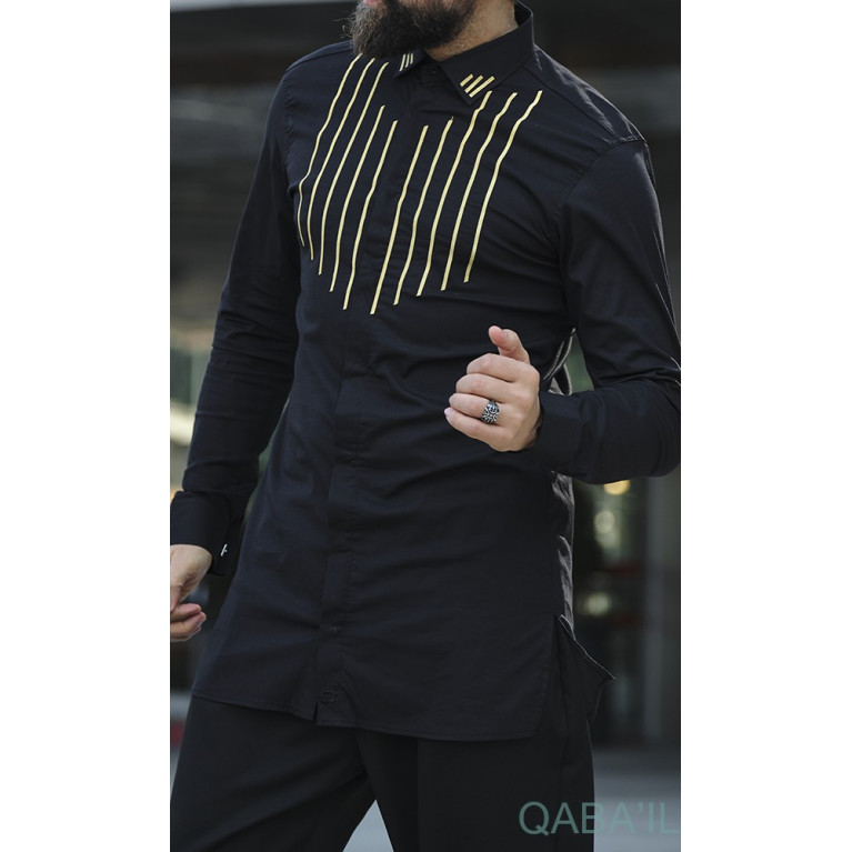 Chemise Longue Fall - Noir - Qaba'il