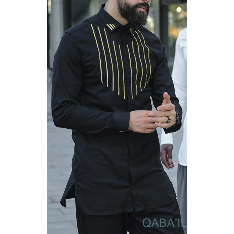 Chemise Longue Fall - Noir - Qaba'il 