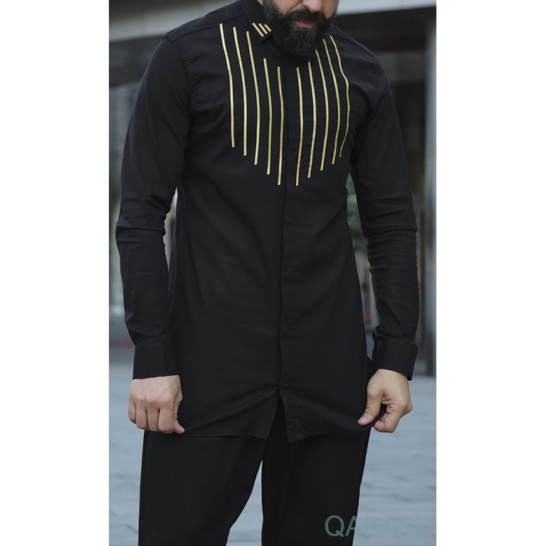 Chemise Longue Fall - Noir - Qaba'il