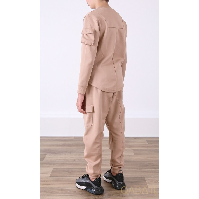 Ensemble Sniper Kid & Teen - Beige - Sarouel + Haut de 3 à 16 ans - Qaba'il