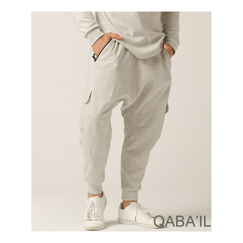 Sarouel Jogging Gris Chiné Qaba'il : Sniper