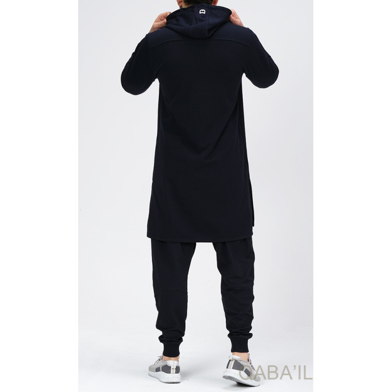 Qamis Court Basic avec Capuche - Bordeaux et Or - Qaba'il : HOOD GS