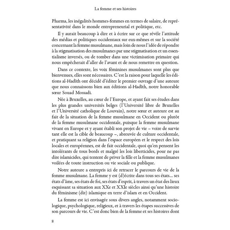 La Femme et ses Histoires à la Recherche du Bonheur aux Sources de la Foi - Souad Mossadi - Edition Al Hadith