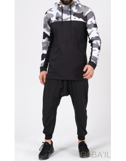Survêtement Noir - Sarouel + Sweat Capuche - Qaba'il : Army NG