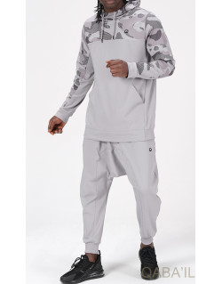 Survêtement Gris - Sarouel + Sweat Capuche - Qaba'il : Army NG