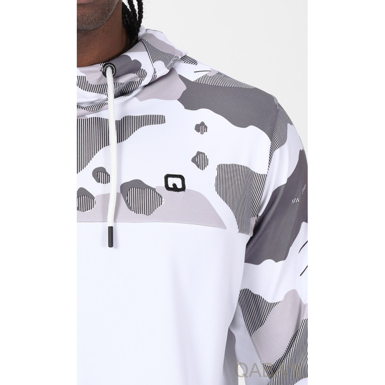 Survêtement Blanc - Sarouel + Sweat Capuche - Qaba'il : Army NG