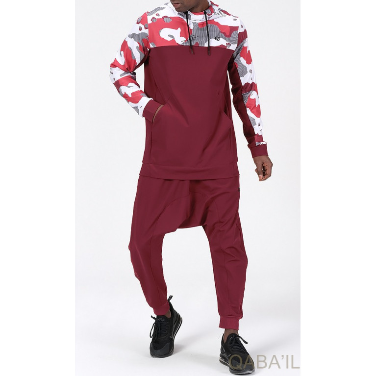 Survêtement Bordeaux - Sarouel + Sweat Capuche - Qaba'il : Army NG