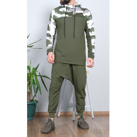 Survêtement Kaki - Sarouel + Sweat Capuche - Qaba'il : Army NG