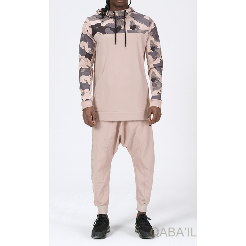 Survêtement Beige - Sarouel + Sweat Capuche - Qaba'il : Army NG