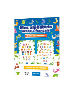 Mes Alphabets Arabe et Français - 2 Grands Posters + 2 Planches de Stickers - Educatfal
