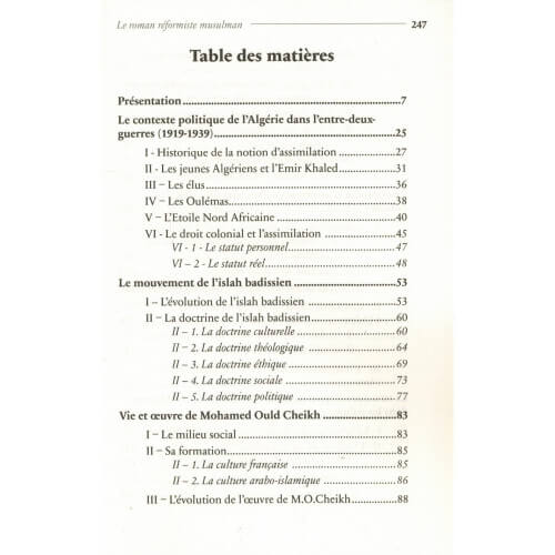 Le Roman Réformiste Musulman d'Expression Française En Algérie (1919-1939) - Nadhim Chaouche -Héritage Editions