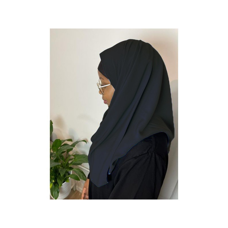 Hijab à enfiler avec bonnet à nouer en soie de médine Luxueux pour femme musulmane voilée