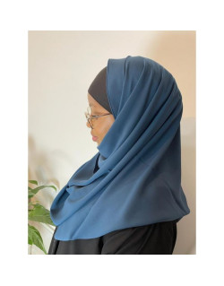 Voile Soie de Médine - Sublime - Bleu Canard - n°36