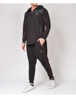 Ensemble TR1 Noir - Sweat Capuche et Saroual - SHAR3I