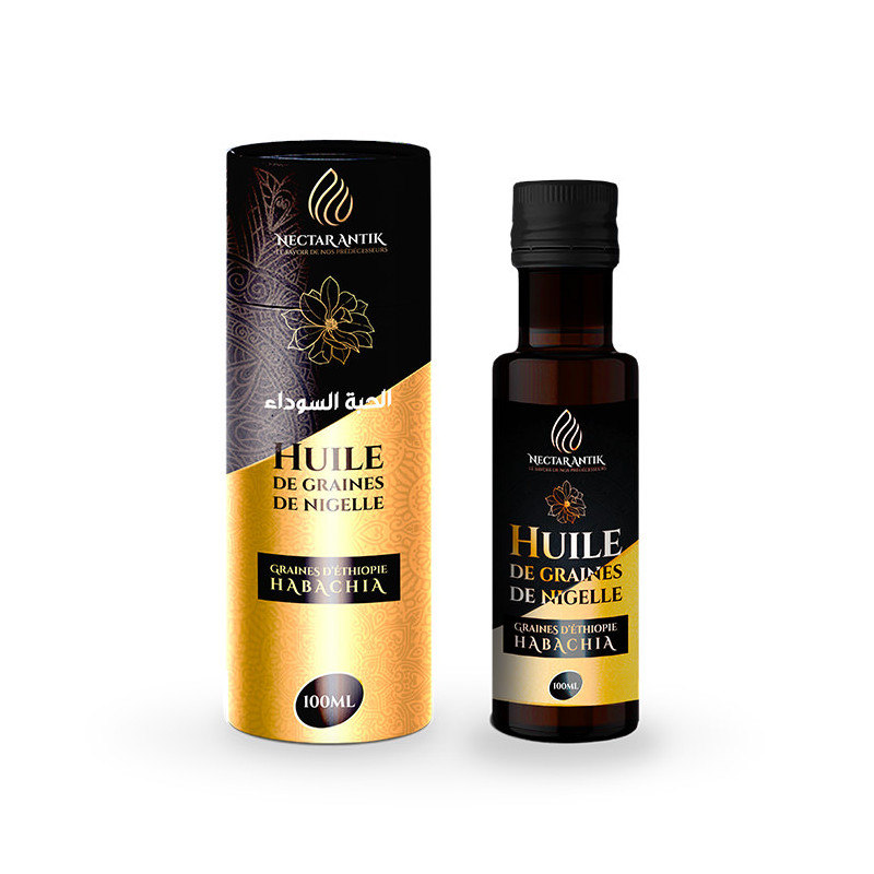 Huile de Nigelle "Habachiya" - Ethiopie - Certifiée Pressée à Froid - 100 ml - Nectar Antik