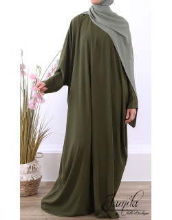 Abaya Papillon - Kaki - Microfibre Léger - Jamila Abaya Papillon - Kaki - Microfibre Léger - Jamila
