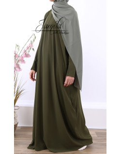 Abaya Papillon - Kaki - Microfibre Léger - Jamila Abaya Papillon - Kaki - Microfibre Léger - Jamila