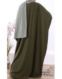 Abaya Papillon - Kaki - Microfibre Léger - Jamila Abaya Papillon - Kaki - Microfibre Léger - Jamila