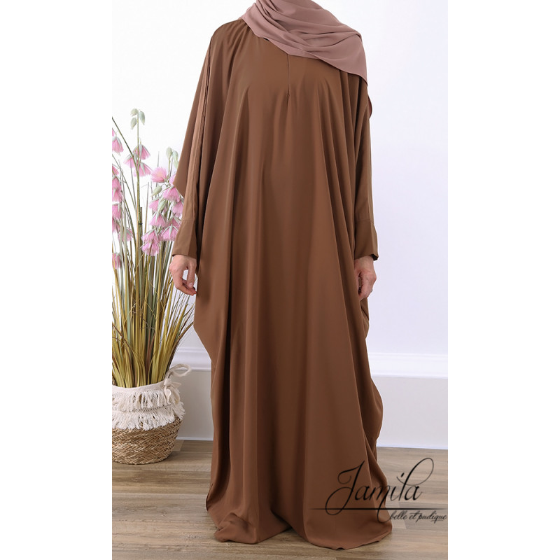 Abaya Papillon - Cannelle - Microfibre Léger - Jamila