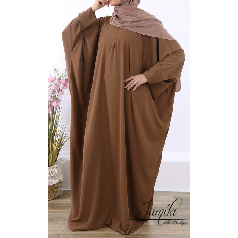 Abaya Papillon - Cannelle - Microfibre Léger - Jamila