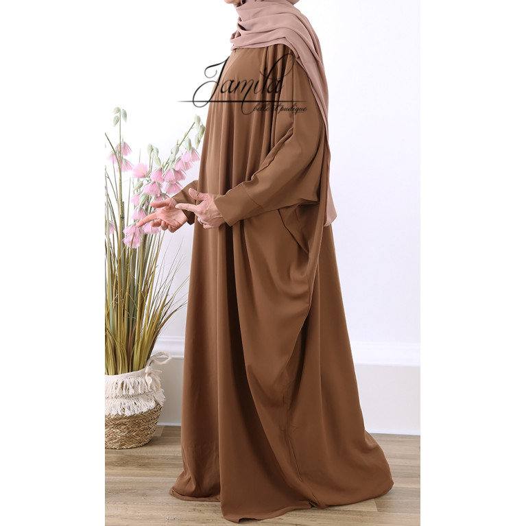 Abaya Papillon - Cannelle - Microfibre Léger - Jamila