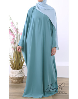 Abaya Papillon - Vert Eau - Microfibre Léger - Jamila Abaya Papillon - Vert Eau - Microfibre Léger - Jamila
