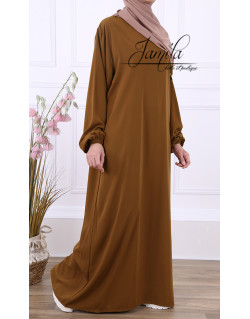 Abaya Papillon - Acajou - Microfibre Léger - Jamila Abaya Papillon - Acajou - Microfibre Léger - Jamila
