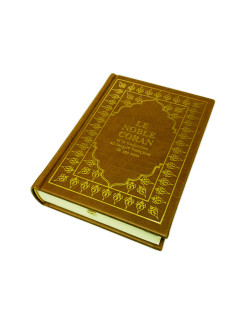 Le Saint Coran - Arabe et Français - Marron - Format de Poche 13 x 17 cm - Simili-Daim