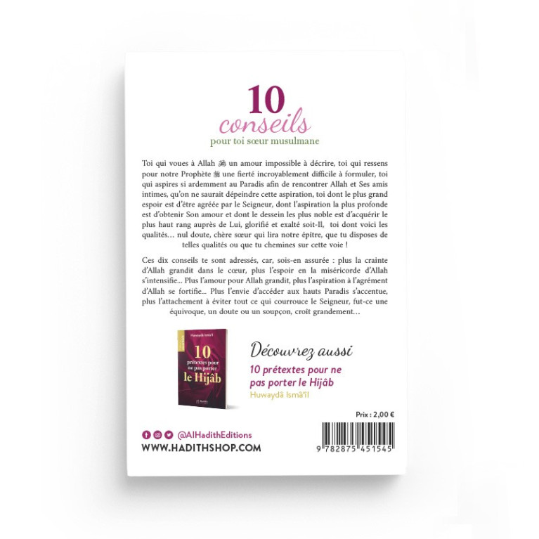 10 Conseils Pour Toi Soeur Musulmane - Edition Al Hadith