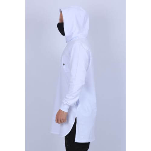 Qamis Court Be.Proud - Sweat Capuche Long Size - Blanc - N3 - Na3im - NIII - New 2022