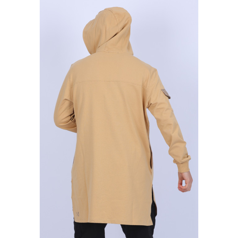 Qamis Court Be.Proud - Sweat Capuche Long Size - Beige - N3 - Na3im - NIII - New 2022