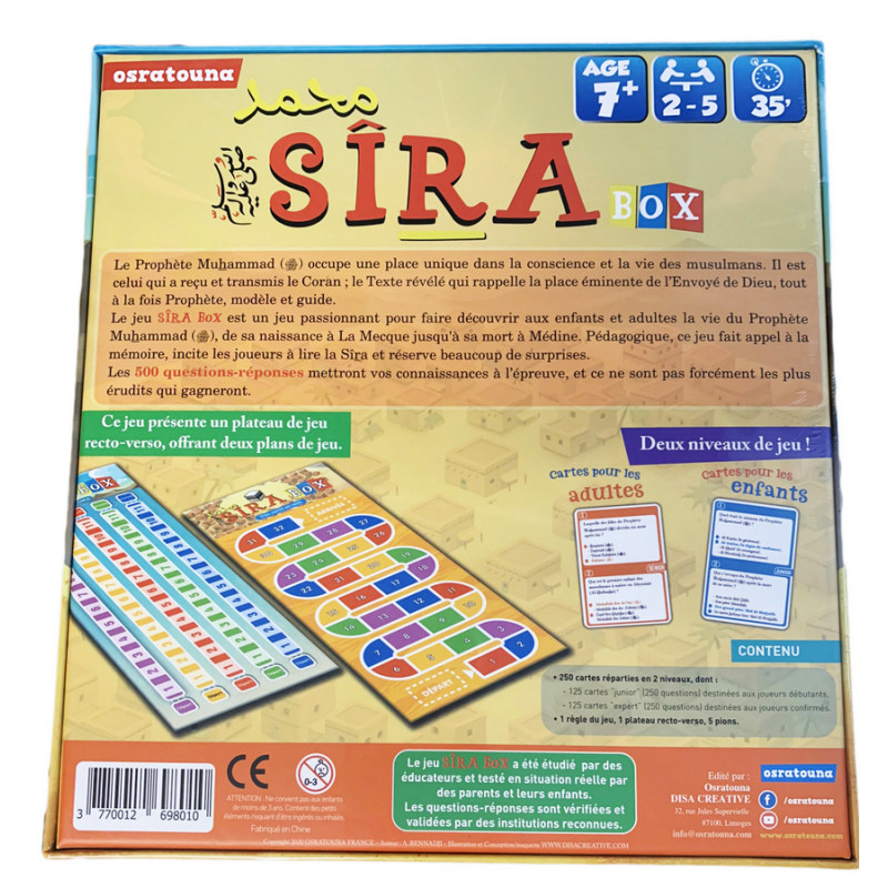 Sira Box - Jeu de Société - 400 Questions et Réponses sur la Vie du Prophète Muhammad Saw