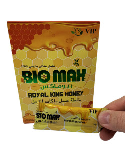1 Stick Miel Bio Max - APHRODISIAQUE 100% Naturelle pour Homme - Stick 10 gr pour une Utilisation - Royal King Honey