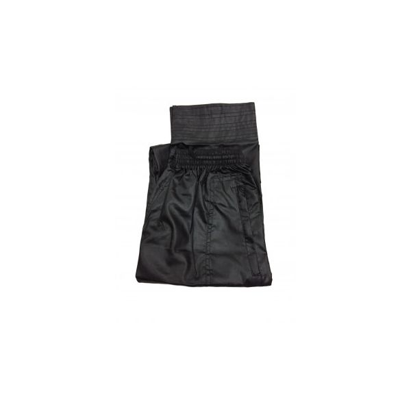 Qamis Afaq - Adolescents Noir -Manche Longue + Pantalon - Sans Col - Tissu Glacé - du 36 au 50